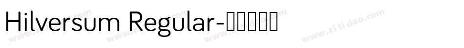 Hilversum Regular字体转换